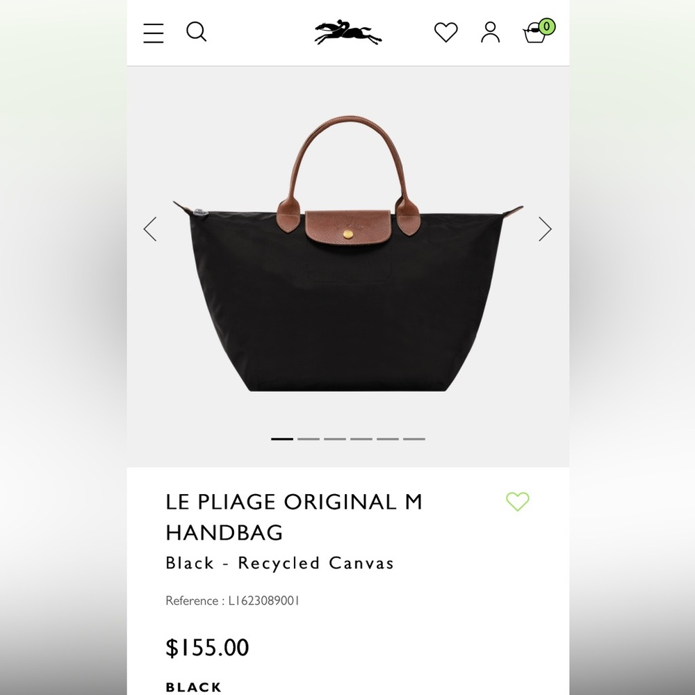 Longchamp Le Pliage Tote - Medium Black
